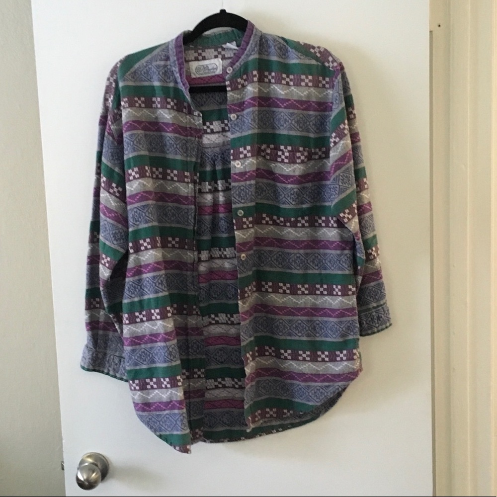 Fun print vintage button down